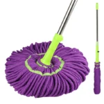 Microfiber stainless steel rod purple mop