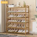 Bamboo 6-tier shoe rack organizer (90cm)