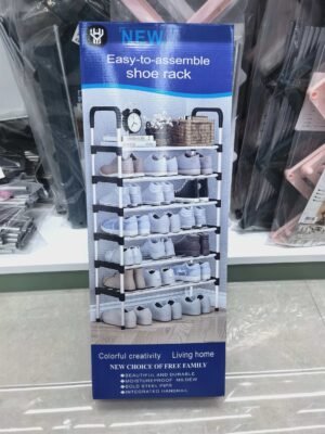 7-tier easy-to-assemble shoe rack (big pipe) old original design with colors