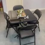 Foldable Glass dining table and chairs