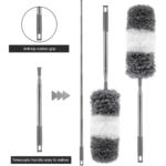 Microfiber duster for ceilings with handle