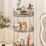 360° Rotating Makeup Organizer - Large Capacity Vanity Shelf for Cosmetics, Perfume & Skincare