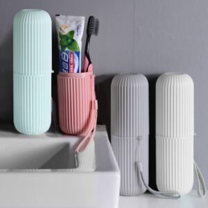 12psc Capsule-shaped travel toothbrush holder - Image 4
