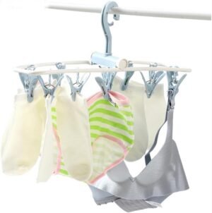 Portable Folding Clothes Drying Rack (12psc) - Image 2