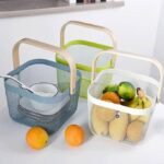 Portable Fruit Basket & Wooden Handle