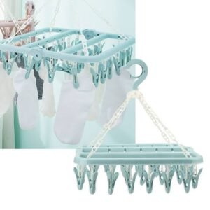 32-Clip Multipurpose Hanging Clothes Dryer