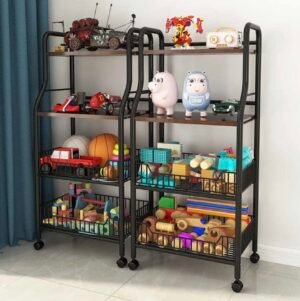 Multipurpose fruit and kitchen trolley rack