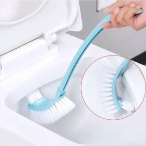 Curved Double Sided Toilet Brush With Holder - Image 3