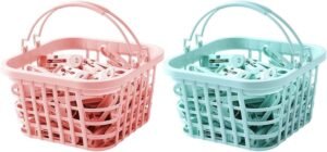 30pcs Plastic Clothes Pins, Clothes Drying Clips, Windproof Clothes Clips, Small Clothes Pegs (With Basket) - Image 2