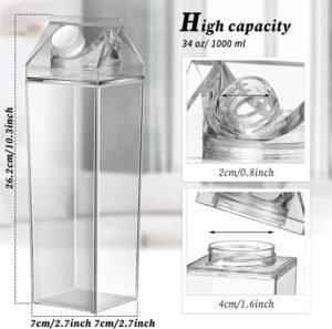 Transparent Plastic Milk Juice Water Bottle - Image 2