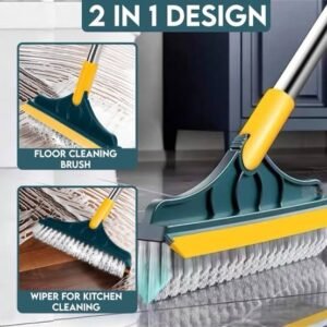 2-in-1 Bathroom Cleaning Brush with Wiper