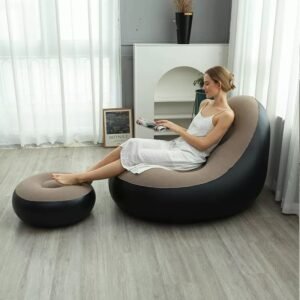 Portable Inflatable sofa with electric pump - Image 2
