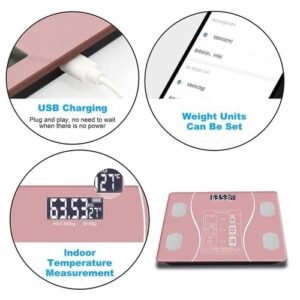 Rechargeable/Battery Digital Personal Bathroom Health Body Weight Scale - Image 2