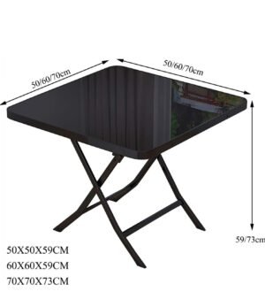 Foldable Glass dining table and chairs - Image 6