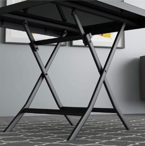 Foldable Glass dining table and chairs - Image 5