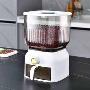 10kg Large Capacity Airtight Food Storage Container for Rice Flour Pasta with Locking Lid and Scoop - Image 3