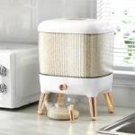 10kg Rice Dispenser Light Luxury Gold-Plated Button