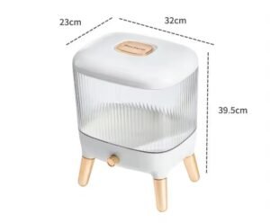 10kg Rice Dispenser Light Luxury Gold-Plated Button - Image 2