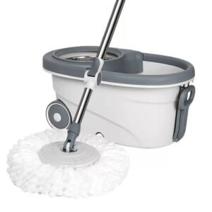 360-degree rotating spin mop and bucket set.