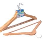 Solid Wood Clothes Rack Wooden Clothes Hanger (pack of 3)