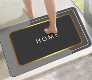 3.5mm Rectangular Absorbent Quick-Dry Silicone Bathroom Mat - Image 2