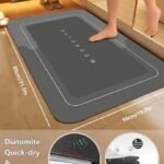 3.5mm Rectangular Absorbent Quick-Dry Silicone Bathroom Mat