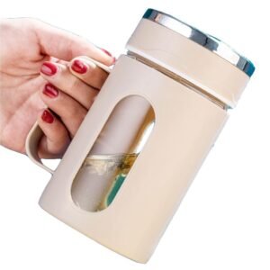 500 ML Double-Wall Borosilicate Glass Mug with & Handle - Image 3