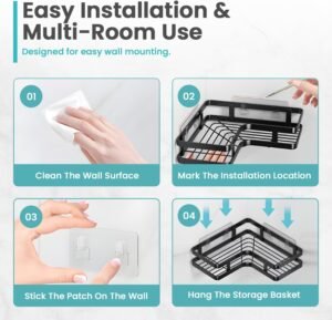 5-pieces Corner Shower Caddy Set - Image 5