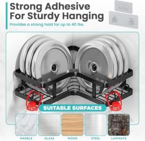 5-pieces Corner Shower Caddy Set - Image 6