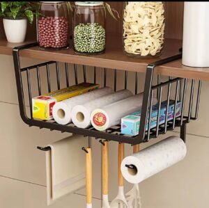 under-shelf hanging storage basket