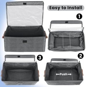 Folding Storage Box with & Transparent Lids Window - Image 3