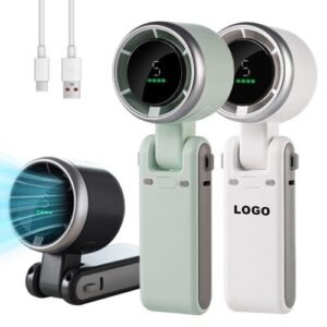 Portable Handheld Turbo Fan With Neck Rope (Rechargeable) - Image 3