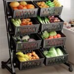 4-Tier 8-Basket kitchen fruit & Vegetable storage Trolley