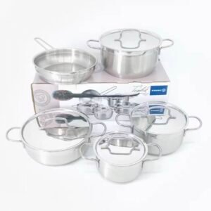 Korkmaz Tombik 9-Piece Stainless Steel Cookware (A-2000) - Image 2