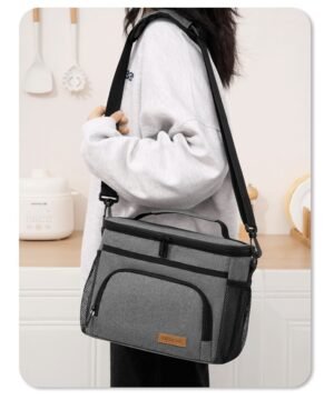 Leakproof Insulated Lunch Bag with Adjustable Strap for Adults