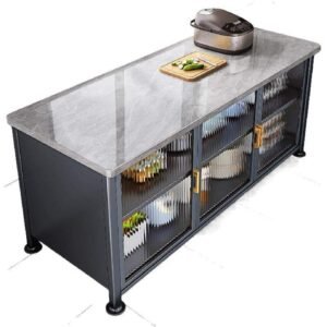 Slate Kitchen Storage Cabinet – Floor Standing Multi-Layer Cabinet - Image 3