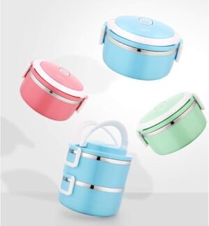 Stackable stainless steel insulated thermal lunch box - Image 4
