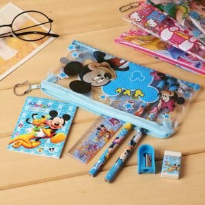 7psc Creative Cartoon Zipper Pencil Case Children Stationery Set (1 dozen, I.e 12psc) - Image 2