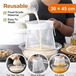24psc Ultra-Fine Reusable Cheesecloth Bags For Straining, Soymilk Filter, Juice - Image 4