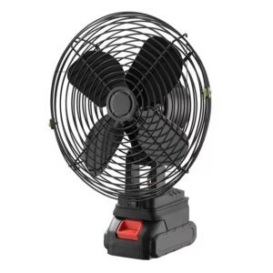 8-inch portable rechargeable metal desk fan powered by a removable lithium-ion 2 batteries - Image 3