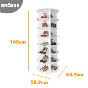 7 Tier Rotating Shoe Rack - Image 2