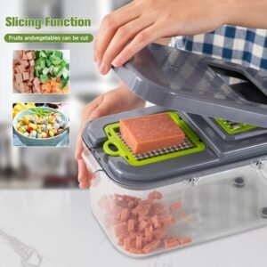 22 PCS Veggie Slicer and Multifunctional Fruit & Vegetable Chopper - Image 2