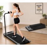 Generic Foldable Walking Pad Treadmill with a foldable handle and an integrated display shelf